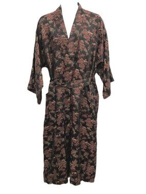 Vintage Shanghai Embroidered Health Kimono Robe Unisex